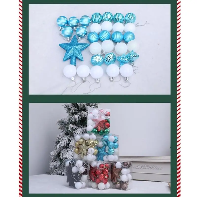 G6KF 31Pcs Christmas Ball Baubles Ornament Shatterproof Christmas Tree Hangings Decorations for Wedding Winter Holiday Party
G6KF 31Pcs Christmas Ball Baubles Ornament Shatterproof Christmas Tree Hangings Decorations for Wedding Winter Holiday Party