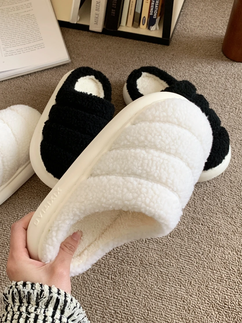 Man Women Home Slippers Lamb Wool Cotton Slippers For Couples Slip Resistant Household Thick Soles Warm Postpartum Shoes
Man Women Home Slippers Lamb Wool Cotton Slippers For Couples Slip Resistant Household Thick Soles Warm Postpartum Shoes