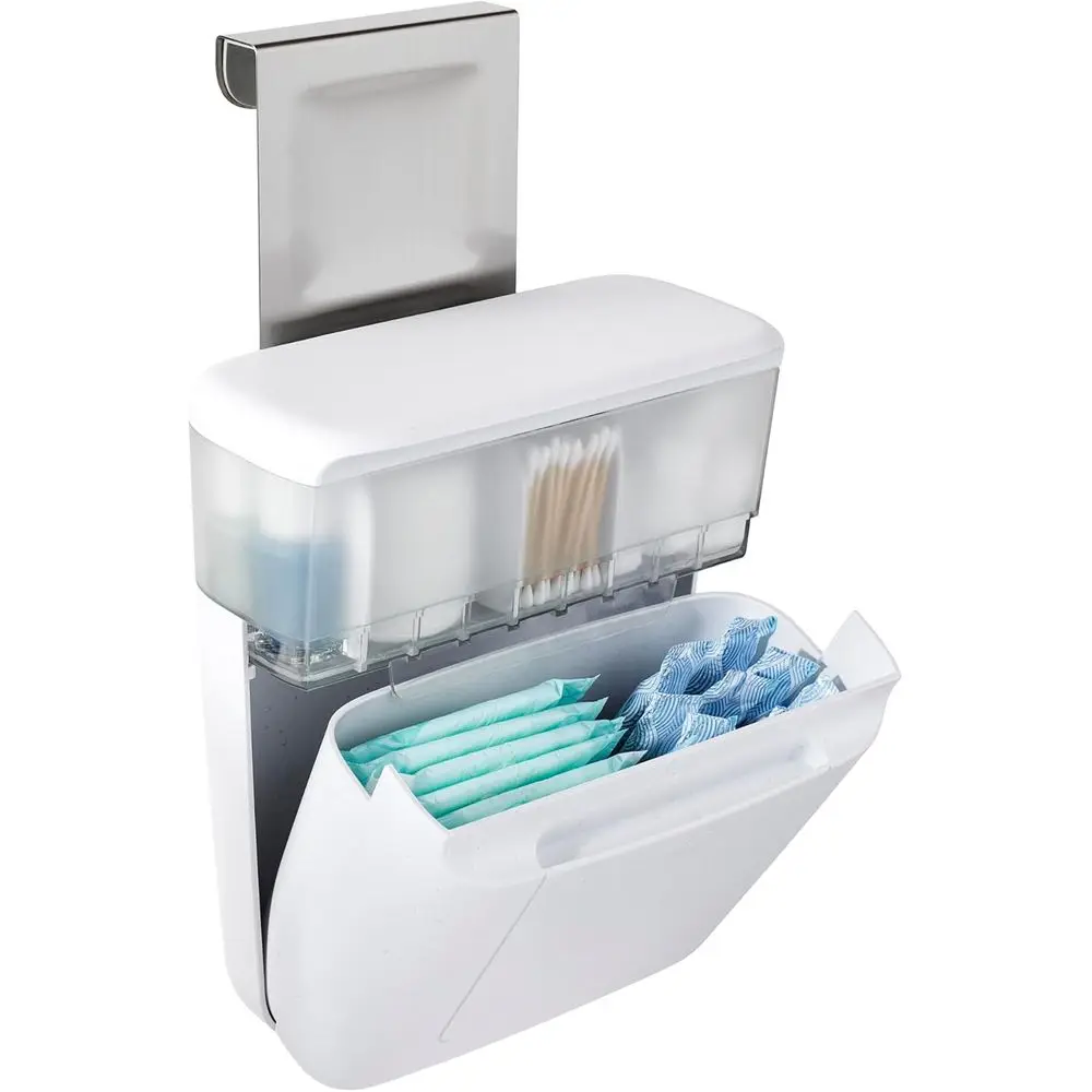 Dotash Toiletry Organizer, Hanging Bathroom Cabinet Door Organizer with 3 Adjustable Comparents and Covered Lid or Accory Organi
Dotash Toiletry Organizer, Hanging Bathroom Cabinet Door Organizer with 3 Adjustable Comparents and Covered Lid or Accory Organi