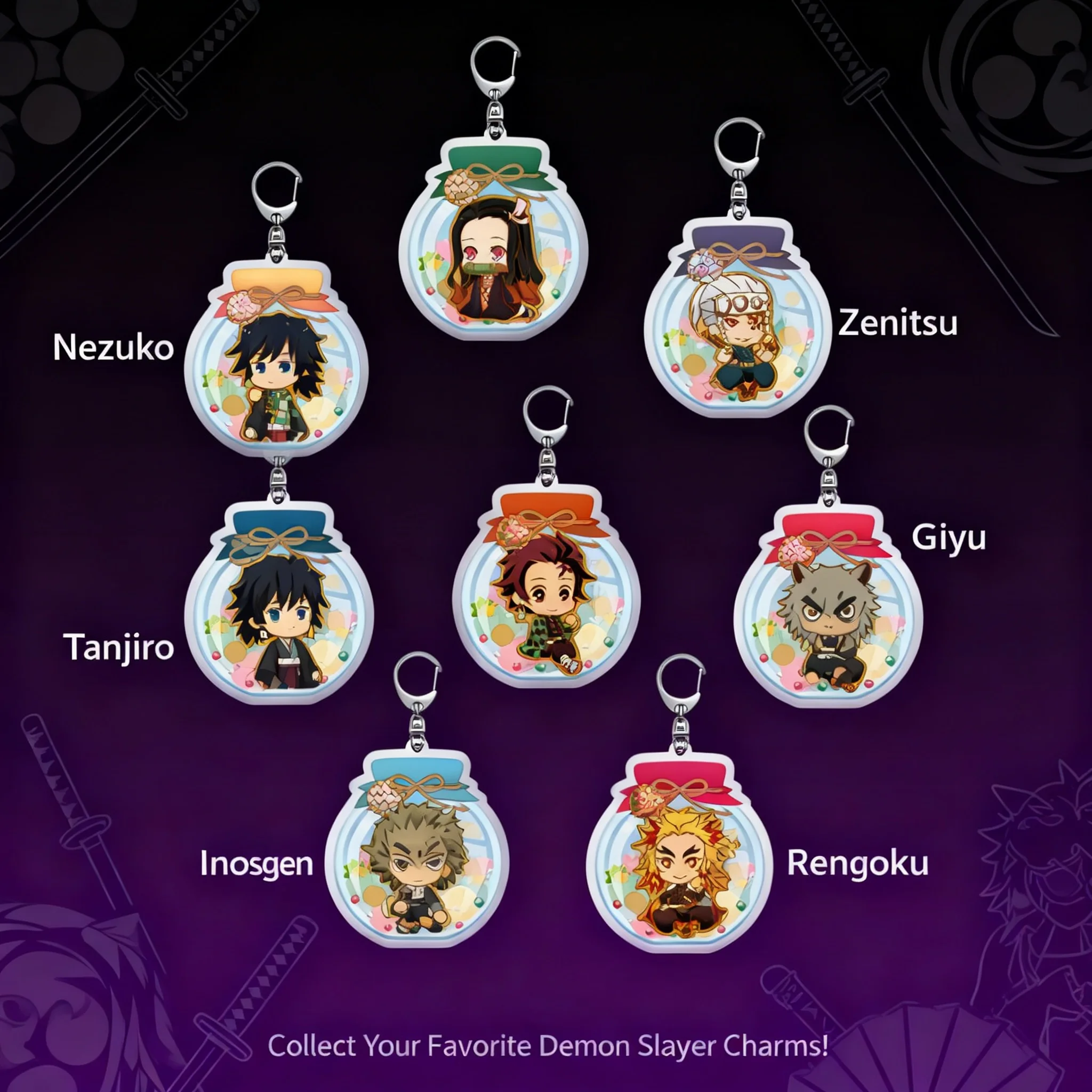 Anime Demon Slayer Keychain Acrylic Keychain Series Tanjiro Kamado Nezuko Kamado Zenitsu Agatsuma Creative Accessories
Anime Demon Slayer Keychain Acrylic Keychain Series Tanjiro Kamado Nezuko Kamado Zenitsu Agatsuma Creative Accessories