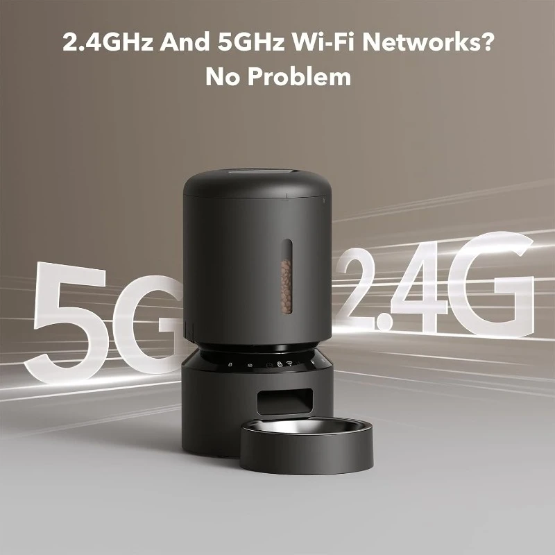 Automatic Cat Feeder, 5G WiFi Automatic Dog Feeder with Freshness Preservation, 5L Timed Cat Feeder with Low Food Sensor
Automatic Cat Feeder, 5G WiFi Automatic Dog Feeder with Freshness Preservation, 5L Timed Cat Feeder with Low Food Sensor