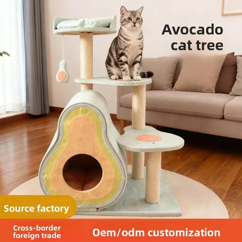 Avocado cat climbing frame, special cat nest for big cats, integrated, covering a small household cat tower climbing
Avocado cat climbing frame, special cat nest for big cats, integrated, covering a small household cat tower climbing
