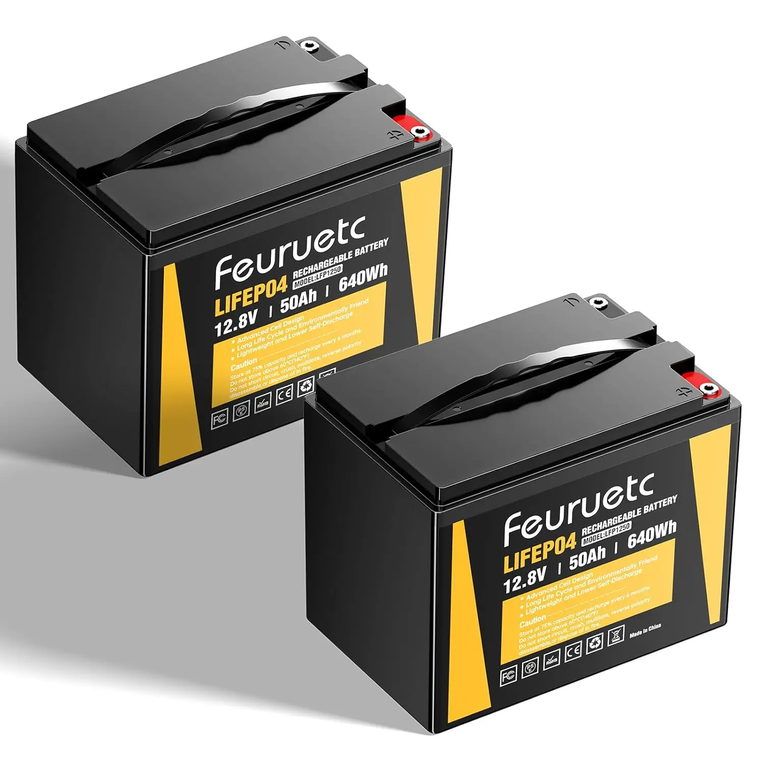 12V 50Ah LiFePO4 Battery Built-in 50A BMS 5000+ Deep Cycles for RV Camping Solar Trolling Motor Home Storage 2 Pack, Customized
12V 50Ah LiFePO4 Battery Built-in 50A BMS 5000+ Deep Cycles for RV Camping Solar Trolling Motor Home Storage 2 Pack, Customized