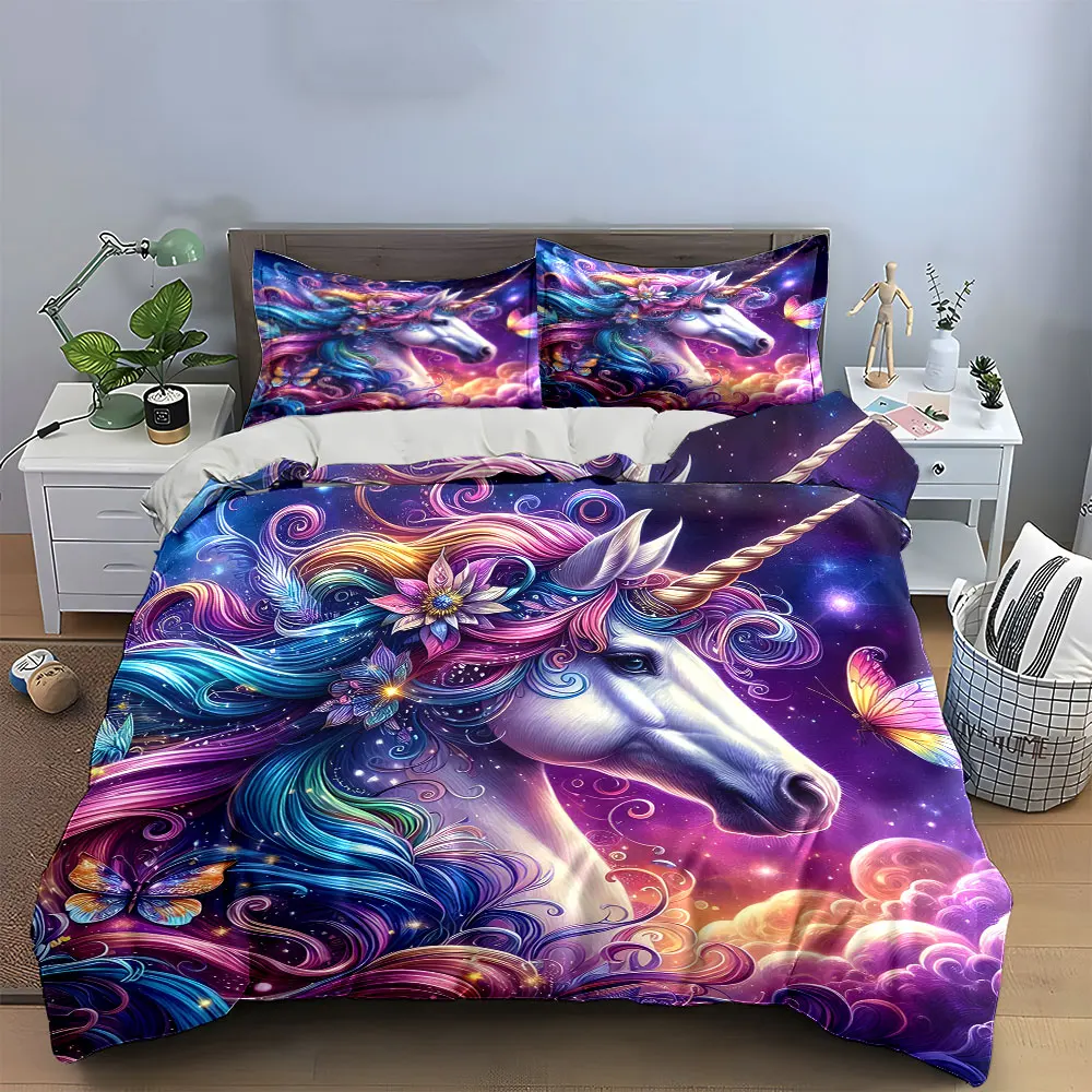 "Unicorn Themed Fantasy Decor Set" Multiple sizes kid's and adults' bedroom Exquisite 3PC bedding set, gift
"Unicorn Themed Fantasy Decor Set" Multiple sizes kid's and adults' bedroom Exquisite 3PC bedding set, gift