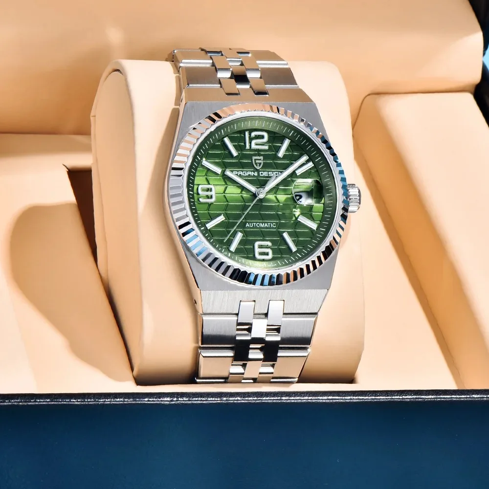 PAGANI YS027 Новые мужские механические часы с ручным заводом 10 бар водонепроницаемый ремешок из нержавеющей стали корпус светящийся AR сапфировое стекло
PAGANI YS027 Новые мужские механические часы с ручным заводом 10 бар водонепроницаемый ремешок из нержавеющей стали корпус светящийся AR сапфировое стекло