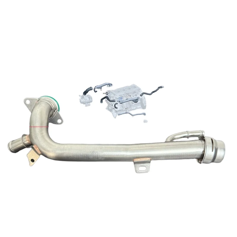 OE A2642004201 A2642008600 Aluminum Engine Thermostat Coolant Pipe for Mercedes Benz M264 Engine Coolant Water Pipe
OE A2642004201 A2642008600 Aluminum Engine Thermostat Coolant Pipe for Mercedes Benz M264 Engine Coolant Water Pipe