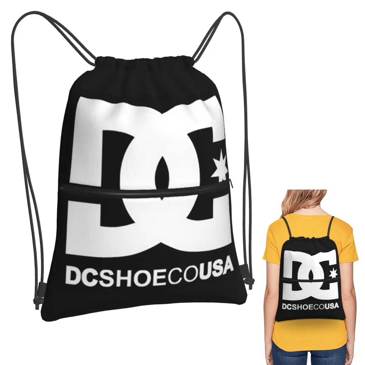 DC Shoe Co Backpacks Portable Drawstring Bundle Pocket Storage Bag Book Bags for Man Woman Students
DC Shoe Co Backpacks Portable Drawstring Bundle Pocket Storage Bag Book Bags for Man Woman Students