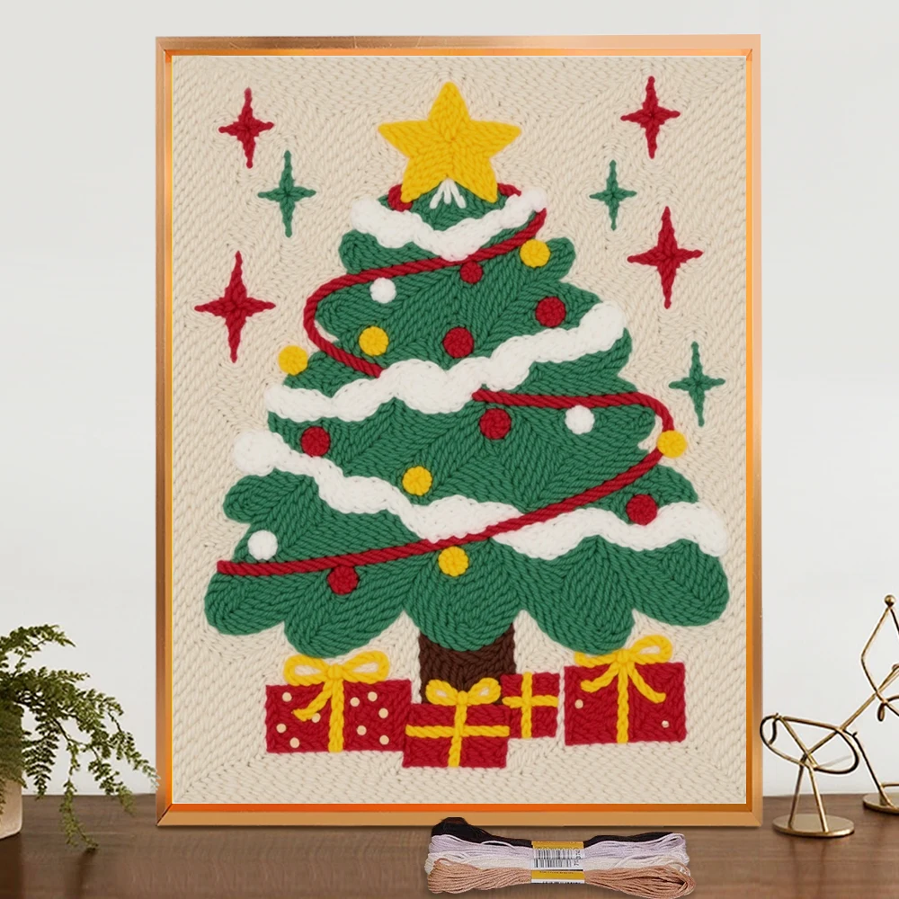 Sewing Tool Color Threads Embroider Set Christmas Tree Embroidery Gift For Kids Children DIY Cross Stitch Punch Needle Craft 
Sewing Tool Color Threads Embroider Set Christmas Tree Embroidery Gift For Kids Children DIY Cross Stitch Punch Needle Craft