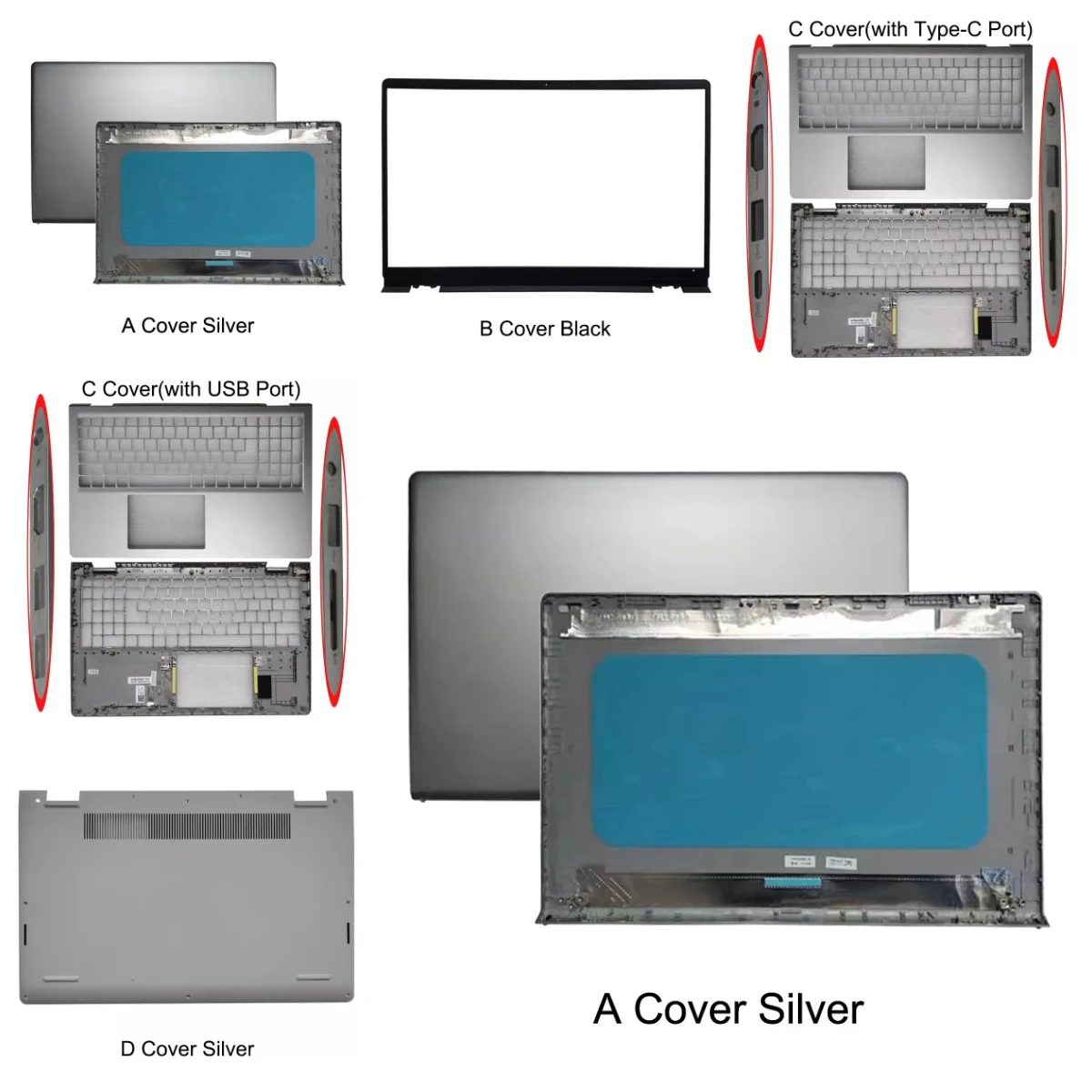 laptop For Inspiron 15 3530 3535 rear cover top lid front frame upper lower palm rest case housing hinges silver
laptop For Inspiron 15 3530 3535 rear cover top lid front frame upper lower palm rest case housing hinges silver