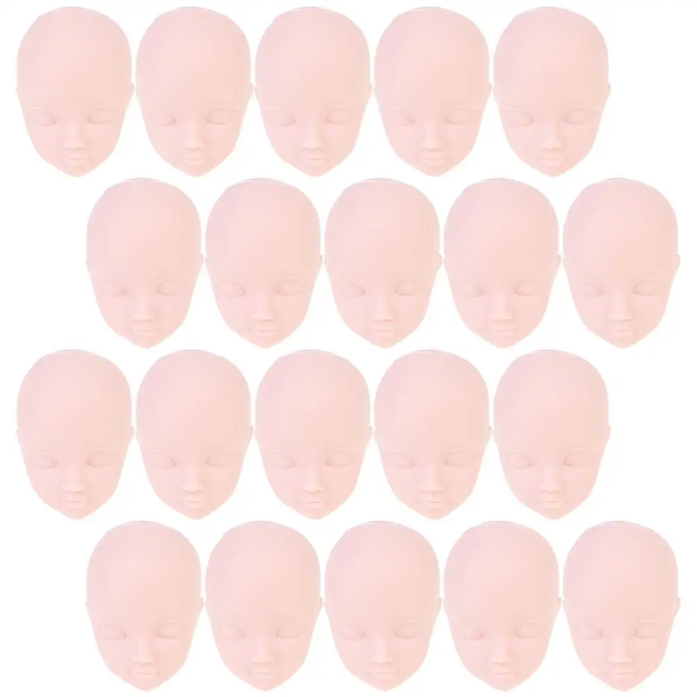 20 Pcs Heads Plastic Crafting Supplies for Girls DIY Parts Baby Styling Practice Makeup Tool Toy Making Accessories
20 Pcs Heads Plastic Crafting Supplies for Girls DIY Parts Baby Styling Practice Makeup Tool Toy Making Accessories