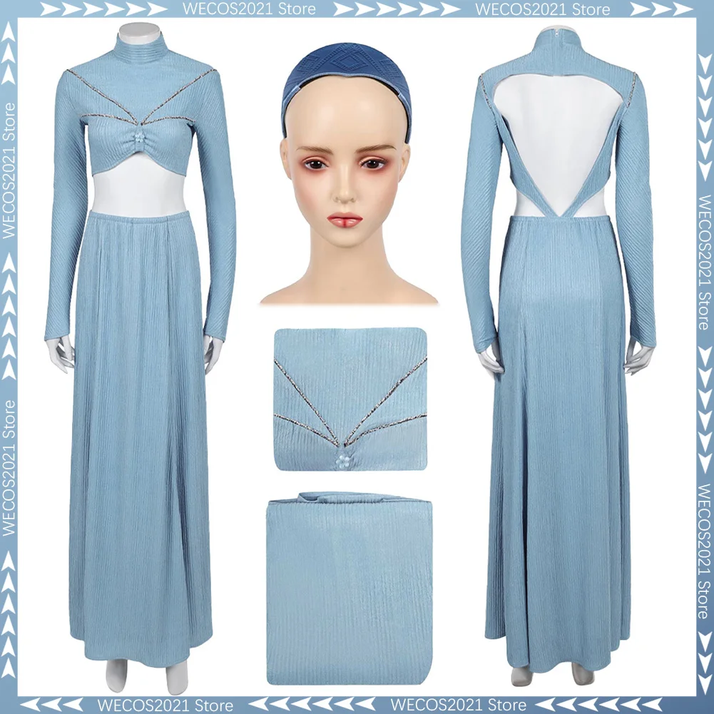 2002 Movie Space Battle Episode II Costume Padme Cosplay Fantasy Amidala Blue Dress Headband Disguise Adult Women Party Outfits
2002 Movie Space Battle Episode II Costume Padme Cosplay Fantasy Amidala Blue Dress Headband Disguise Adult Women Party Outfits
