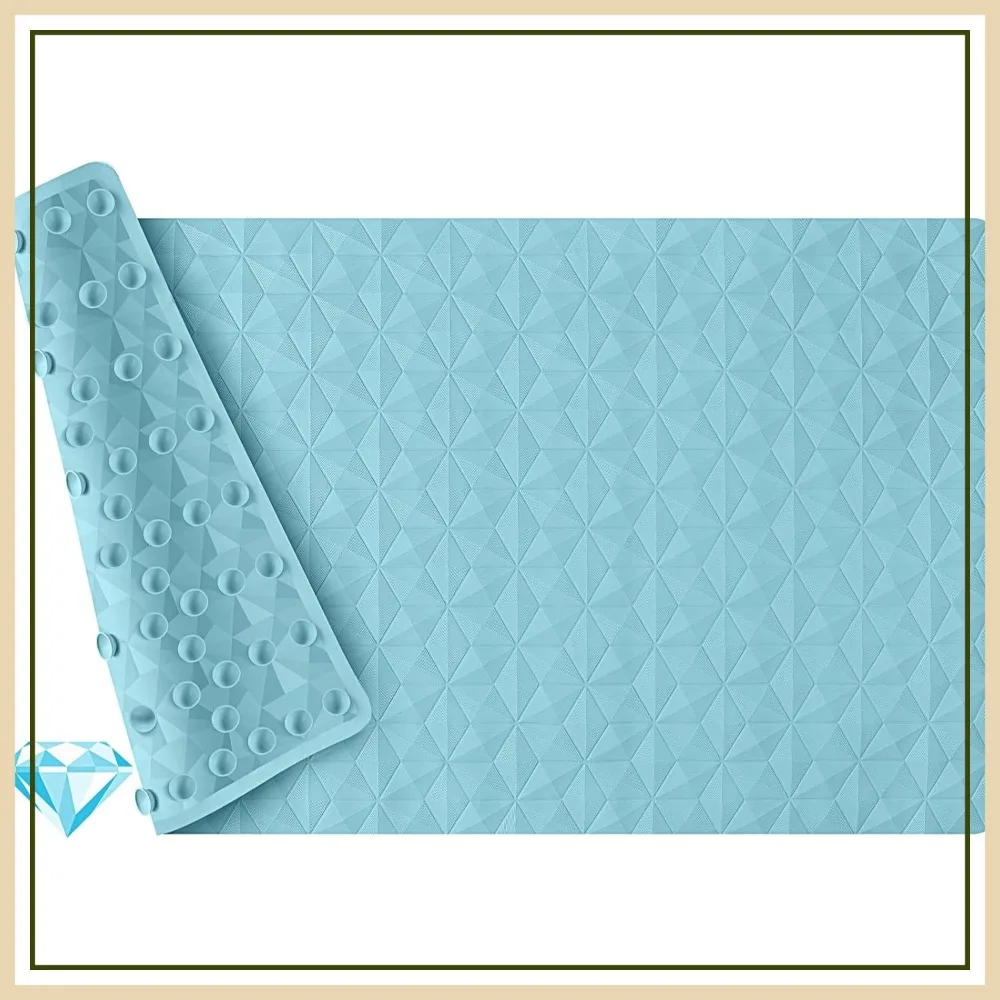 Non Slip Bathtub Mat with 241 Suction Cups - Natural Rubber, Diamond Pattern, Machine Washable, 16x28 Inch
Non Slip Bathtub Mat with 241 Suction Cups - Natural Rubber, Diamond Pattern, Machine Washable, 16x28 Inch