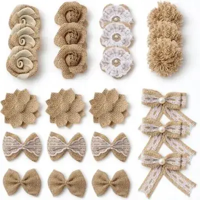 24Pcs Jute Flower Set Natural Burlap Floral Ornaments Vintage Handmade Linen Materials Rustic Wedding Christmas Party DIY Craft
24Pcs Jute Flower Set Natural Burlap Floral Ornaments Vintage Handmade Linen Materials Rustic Wedding Christmas Party DIY Craft
