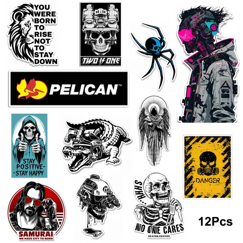12Pcs Tactical Stickers Military Skull Pack Punk Rock Alien Soldier Vinyl Decals Matte Pegatinas for Laptop Helmet Luggage Phone
12Pcs Tactical Stickers Military Skull Pack Punk Rock Alien Soldier Vinyl Decals Matte Pegatinas for Laptop Helmet Luggage Phone