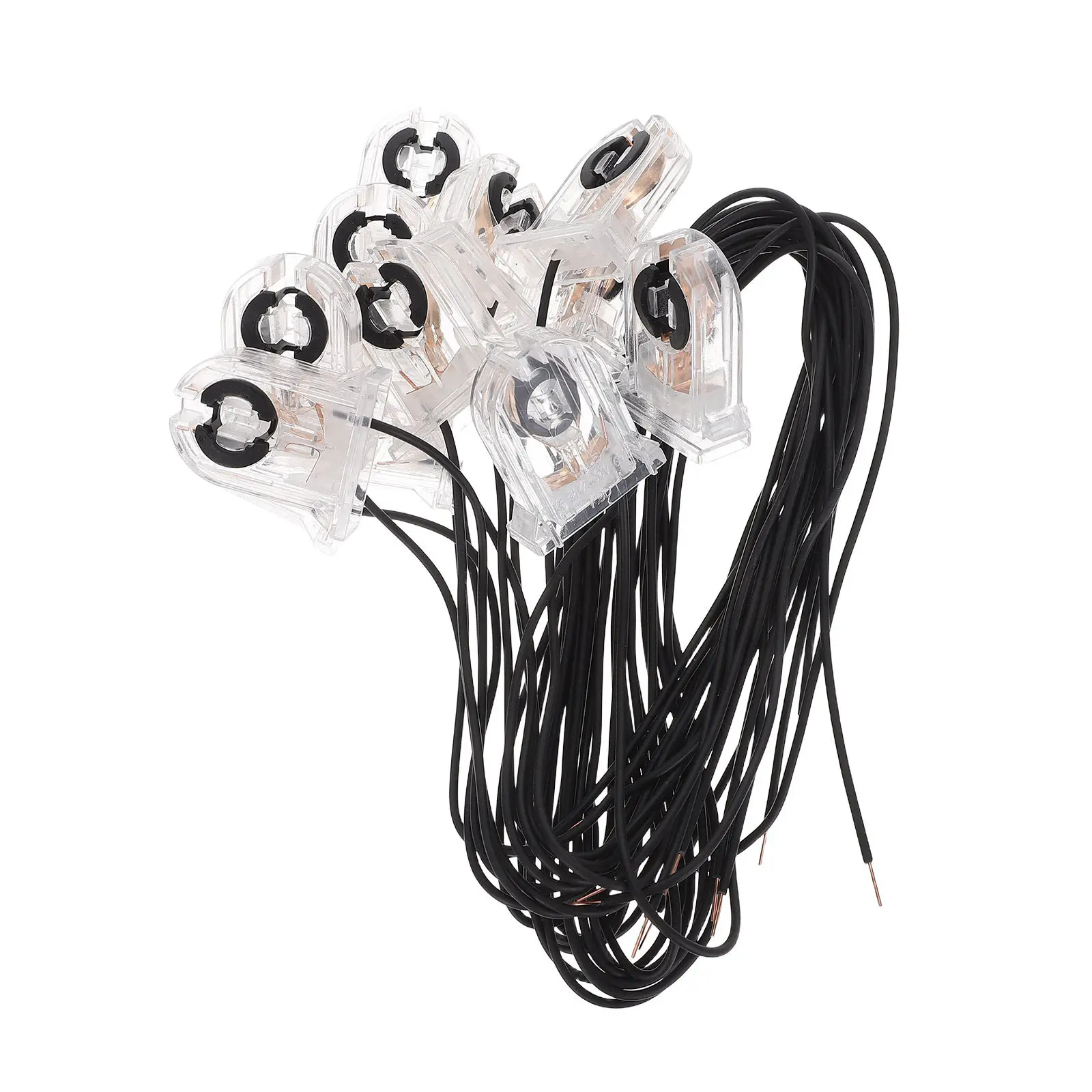 12Pcs Crystal Clear T8 Tube Lamp Holder Non-Shunted Turn-Type Socket for LED Fluorescent Tube Upgrade Stable Support Safe
12Pcs Crystal Clear T8 Tube Lamp Holder Non-Shunted Turn-Type Socket for LED Fluorescent Tube Upgrade Stable Support Safe