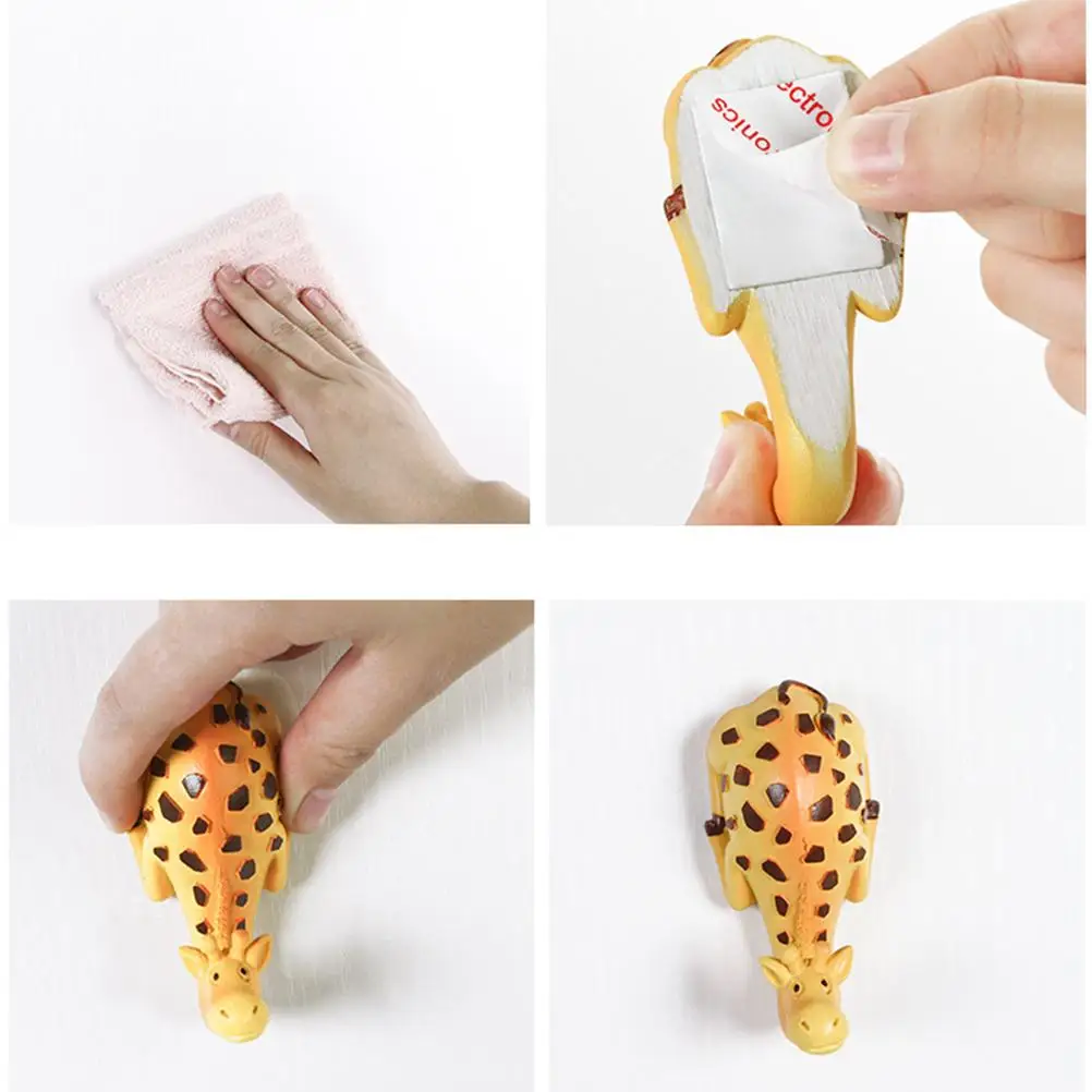 Cartoon Animal Hooks Resin Material No Punching Adhesive Wall Hangers Cute Giraffe Design Lightweight Easy Install
Cartoon Animal Hooks Resin Material No Punching Adhesive Wall Hangers Cute Giraffe Design Lightweight Easy Install