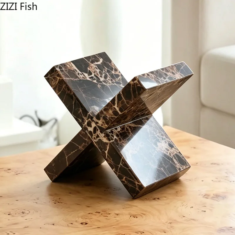 X-shaped Marble Ornament Bookshelf Cross Art Sculpture Geometric Statue Model Bookend Study Decoration Room Aesthetic Decor
X-shaped Marble Ornament Bookshelf Cross Art Sculpture Geometric Statue Model Bookend Study Decoration Room Aesthetic Decor