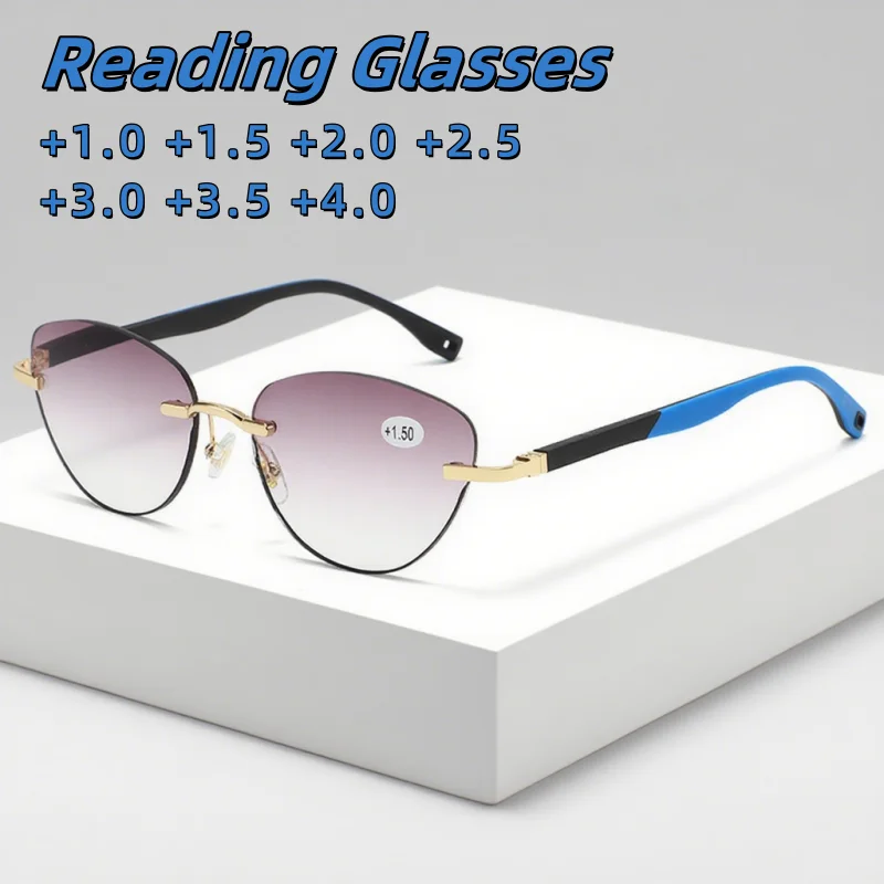 Fashion Cat Eye Sun Reading Glasses Rubber Leg Sports Anti Slip and Wear-resistant Model Stylish Women Eyewear Diopter To +4.0
Fashion Cat Eye Sun Reading Glasses Rubber Leg Sports Anti Slip and Wear-resistant Model Stylish Women Eyewear Diopter To +4.0