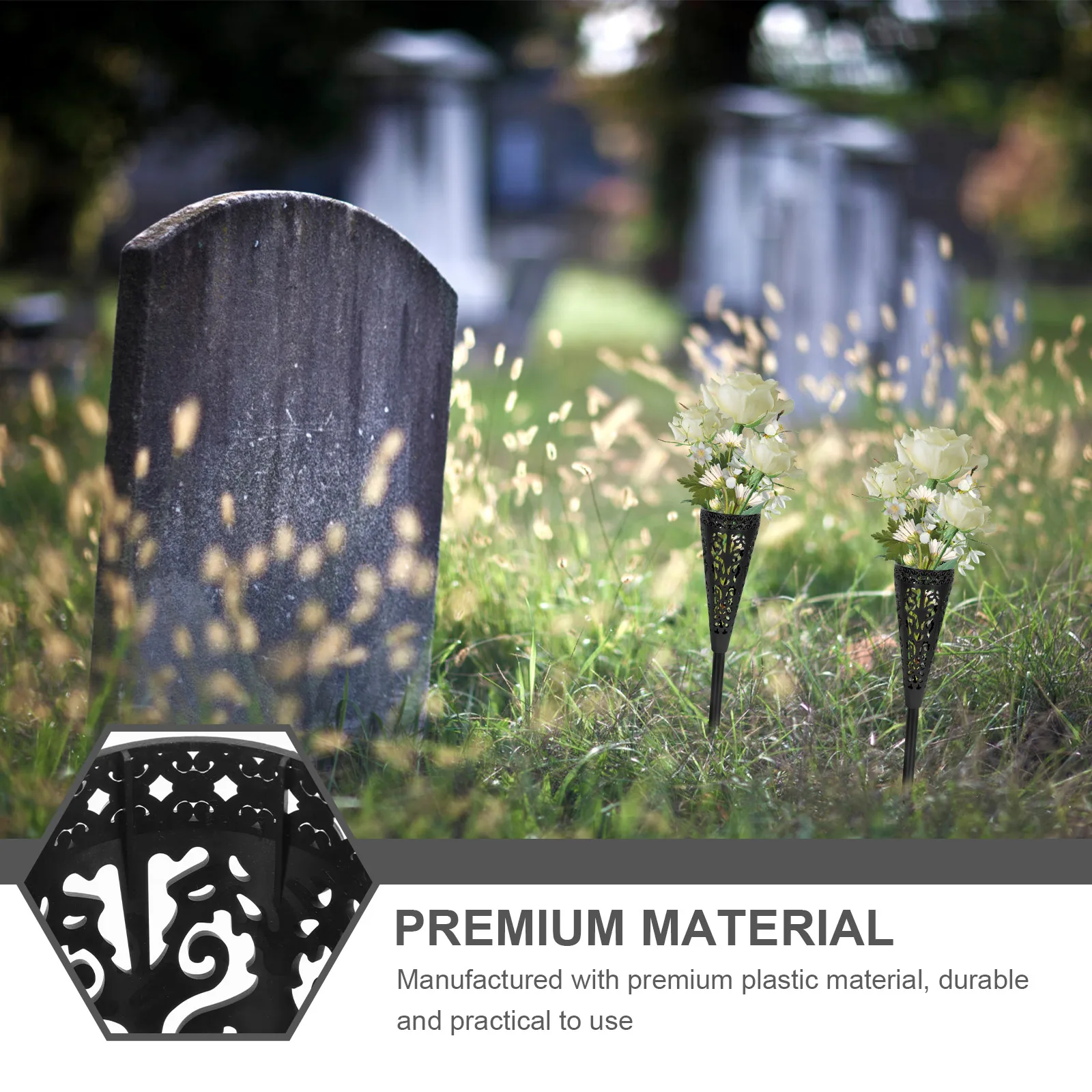 2 Pcs Flower Artificial Sacrifice Vase Cemetery Bucket Decorate Pots for Grave Lawn Holders Black Funeral
2 Pcs Flower Artificial Sacrifice Vase Cemetery Bucket Decorate Pots for Grave Lawn Holders Black Funeral