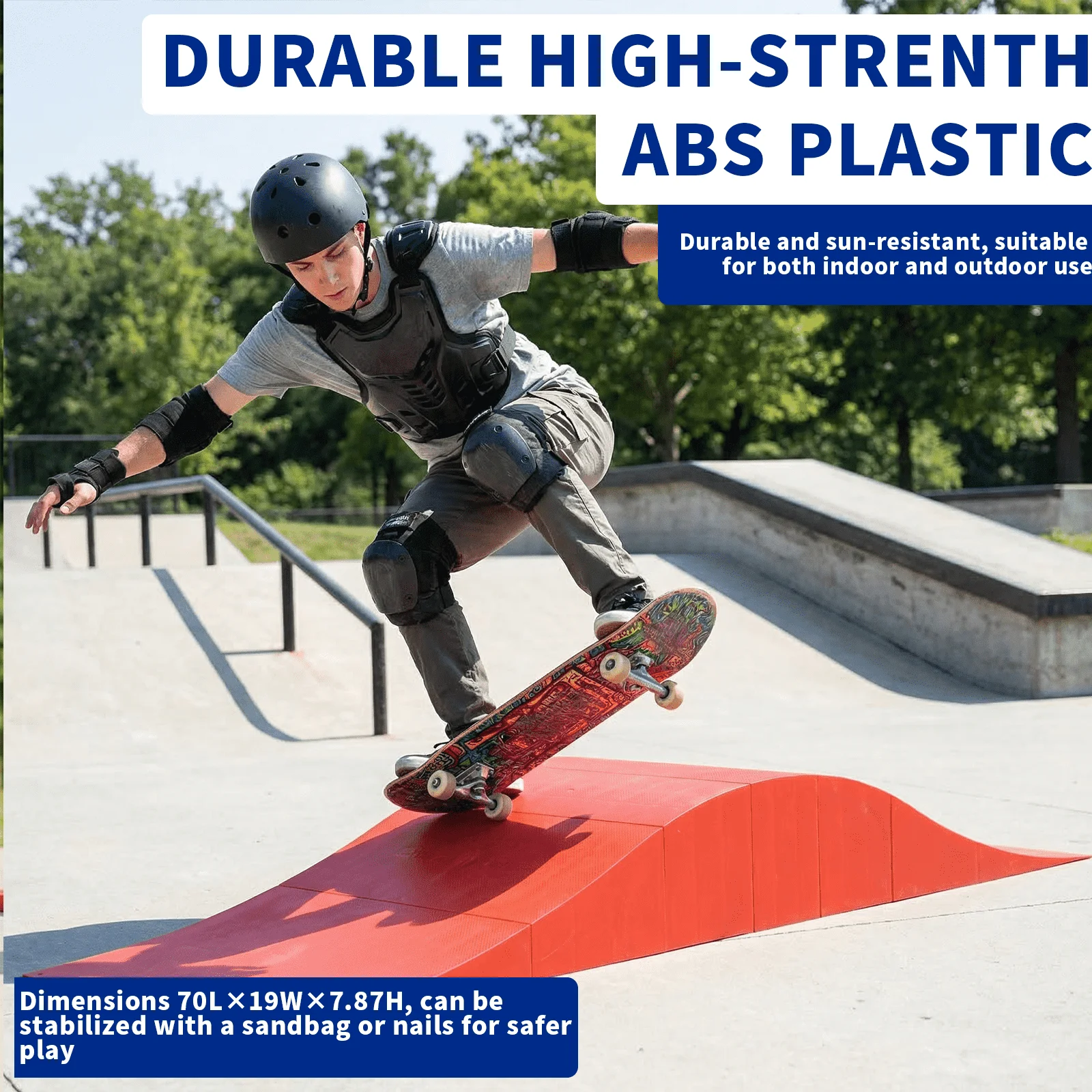Single-Piece Skateboard Ramp 70 Inches Long Capacity 330lbs RC Car & Dirt Bike Jump Ramp for BMX Roller Skating Teens Boys Girls
Single-Piece Skateboard Ramp 70 Inches Long Capacity 330lbs RC Car & Dirt Bike Jump Ramp for BMX Roller Skating Teens Boys Girls