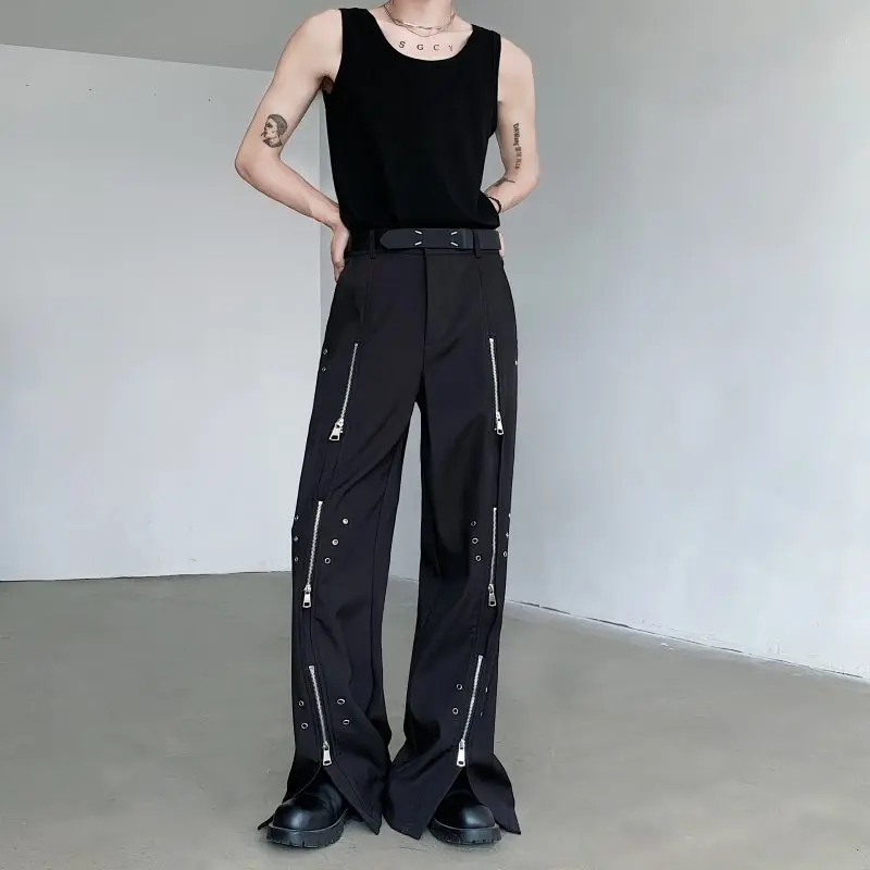Summer Men's High Waist Zipper Loose Fit Casual Pants Long Draped Straight Leg West Pants Trousers Youth Faion Trendy
Summer Men's High Waist Zipper Loose Fit Casual Pants Long Draped Straight Leg West Pants Trousers Youth Faion Trendy