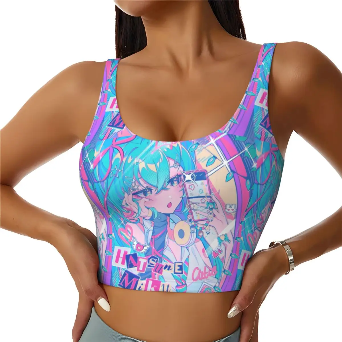 Custom Popular H-Hatsuned M-Mikus Comic Sports Bra for Women High Impact Workout Yoga Crop Top
Custom Popular H-Hatsuned M-Mikus Comic Sports Bra for Women High Impact Workout Yoga Crop Top