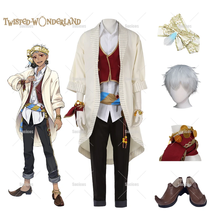 Аниме Twisted Wonderland Kalim, униформа, костюм для косплея, комплект униформы на Хэллоуин, Рождество, карнавал для женщин и мужчин
Аниме Twisted Wonderland Kalim, униформа, костюм для косплея, комплект униформы на Хэллоуин, Рождество, карнавал для женщин и мужчин