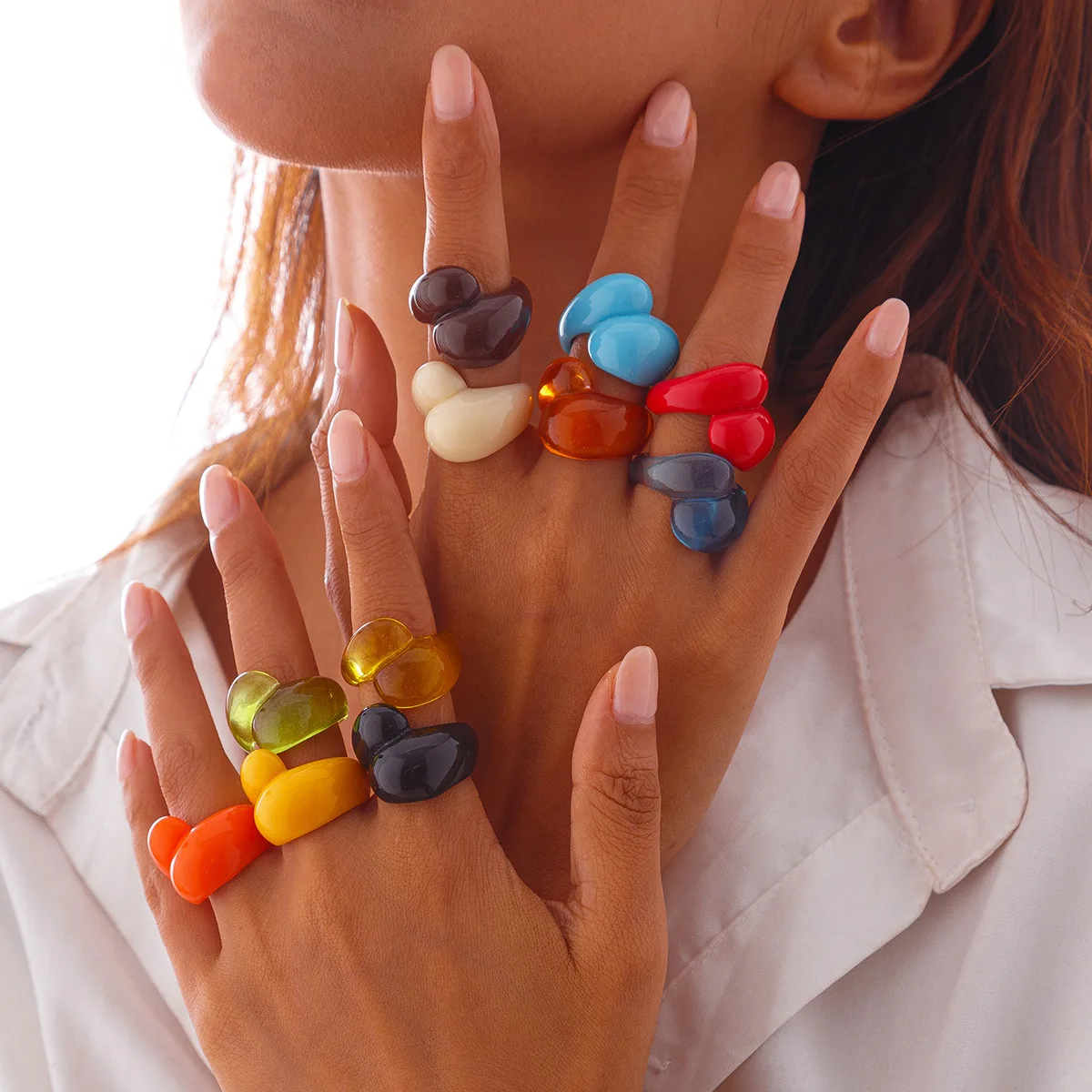 Ailodo Multicolor Resin Water Drop Rings For Women Girls Minimalist Party Wedding Rings Simple Fashion Jewelry Birthday Gift
Ailodo Multicolor Resin Water Drop Rings For Women Girls Minimalist Party Wedding Rings Simple Fashion Jewelry Birthday Gift