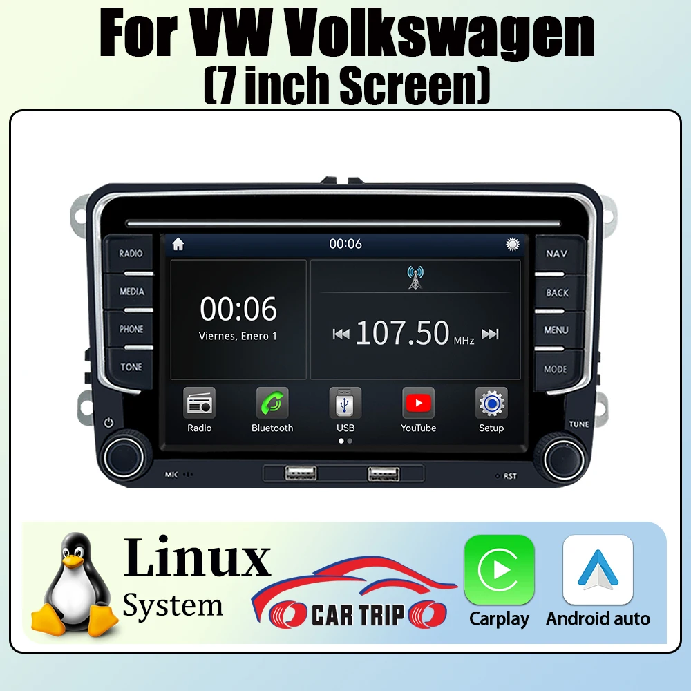 7'' Linux 2USB Multimedia Play for Volkswagen VW Skoda Yeti Roomster Superb Octavia Fabia/Fabia Combi with Carplay Android Auto
7'' Linux 2USB Multimedia Play for Volkswagen VW Skoda Yeti Roomster Superb Octavia Fabia/Fabia Combi with Carplay Android Auto