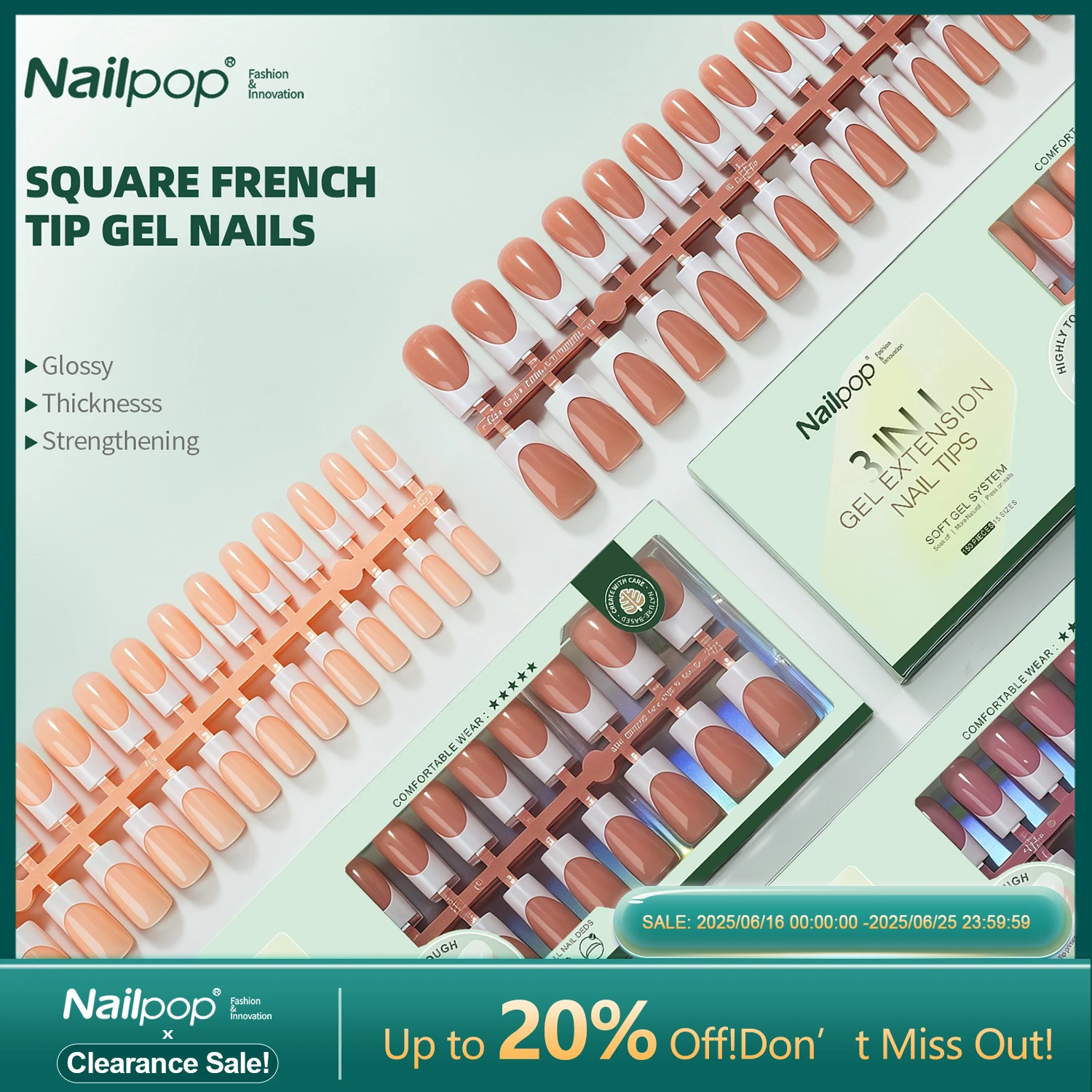 Nailpop Square French Tip Press on Nails Белый Французский Розовый Обнаженный Коричневый Типсы Soak Off Акриловые Накладные Накладные Ногти 150 шт.
Nailpop Square French Tip Press on Nails Белый Французский Розовый Обнаженный Коричневый Типсы Soak Off Акриловые Накладные Накладные Ногти 150 шт.