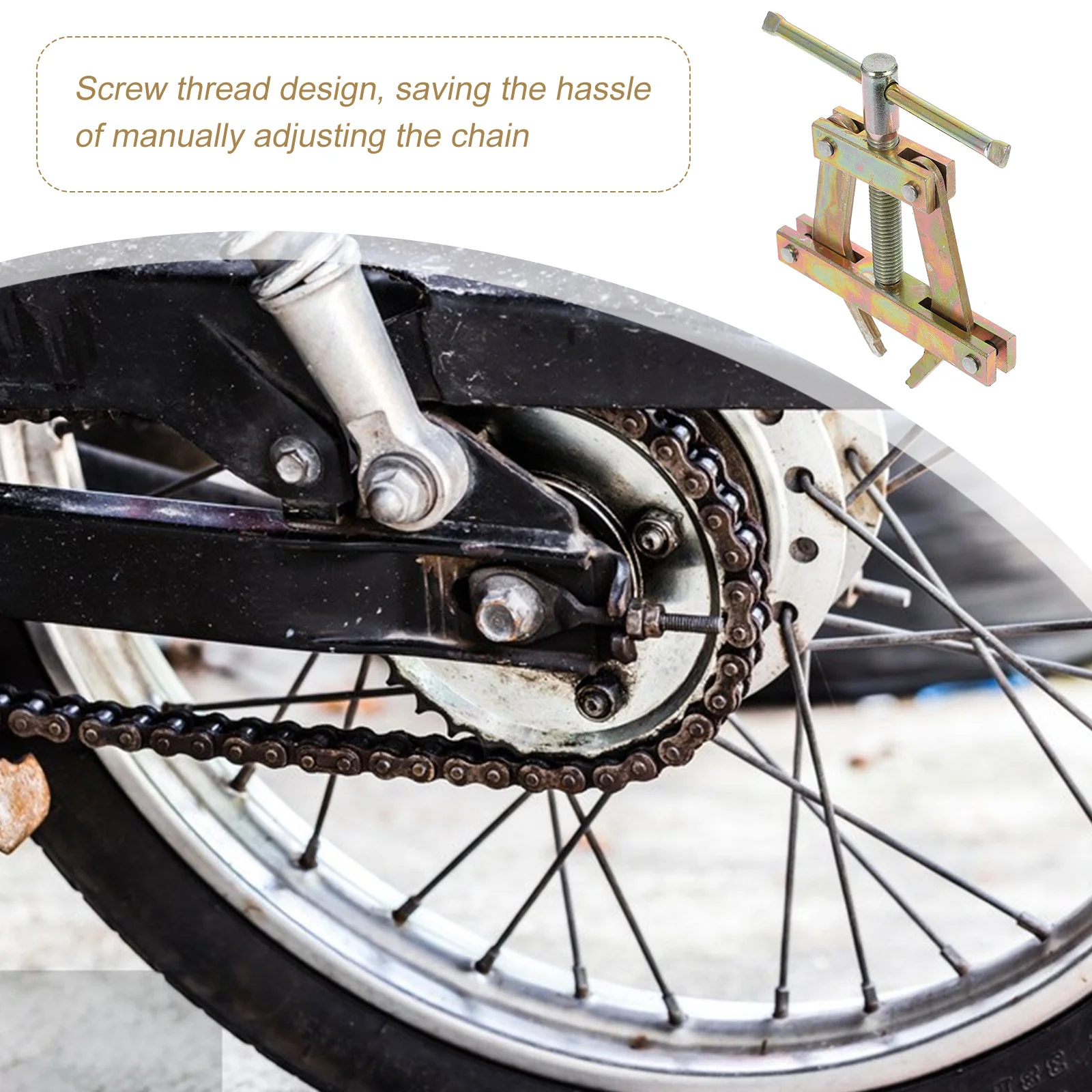 Metal Motorcycle Chain Regulator Chain Tensioner Gold Lightweight Screw Thread Design Secure Driving Metal Tensioner
Metal Motorcycle Chain Regulator Chain Tensioner Gold Lightweight Screw Thread Design Secure Driving Metal Tensioner