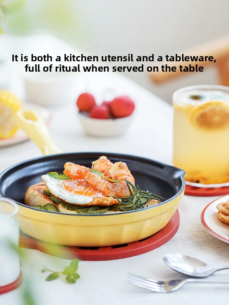Pan, Non-stick Pan, Household Steak, Omelette, Pancake, Fried Oil-splashed Cast Iron Enamel Breakfast Pan
Pan, Non-stick Pan, Household Steak, Omelette, Pancake, Fried Oil-splashed Cast Iron Enamel Breakfast Pan