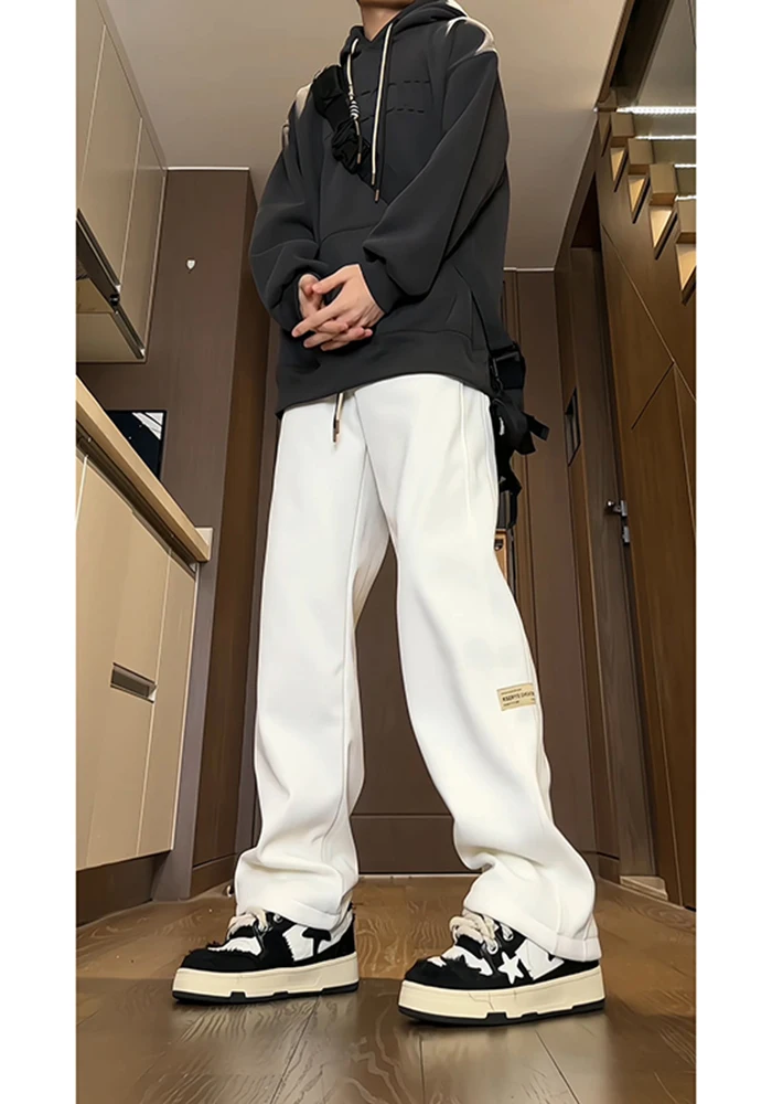 Men's Fce Lined Sweatpants High Waist Loose Fit Spor Trousers Autumn Winter Slimming American High Street Sle
Men's Fce Lined Sweatpants High Waist Loose Fit Spor Trousers Autumn Winter Slimming American High Street Sle