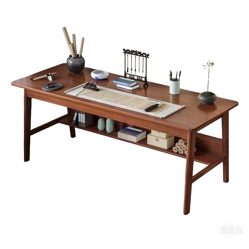 Chinese calligraphy table Calligraphy and painting table Household solid wood legs Ancient style brush text desk Double study
Chinese calligraphy table Calligraphy and painting table Household solid wood legs Ancient style brush text desk Double study