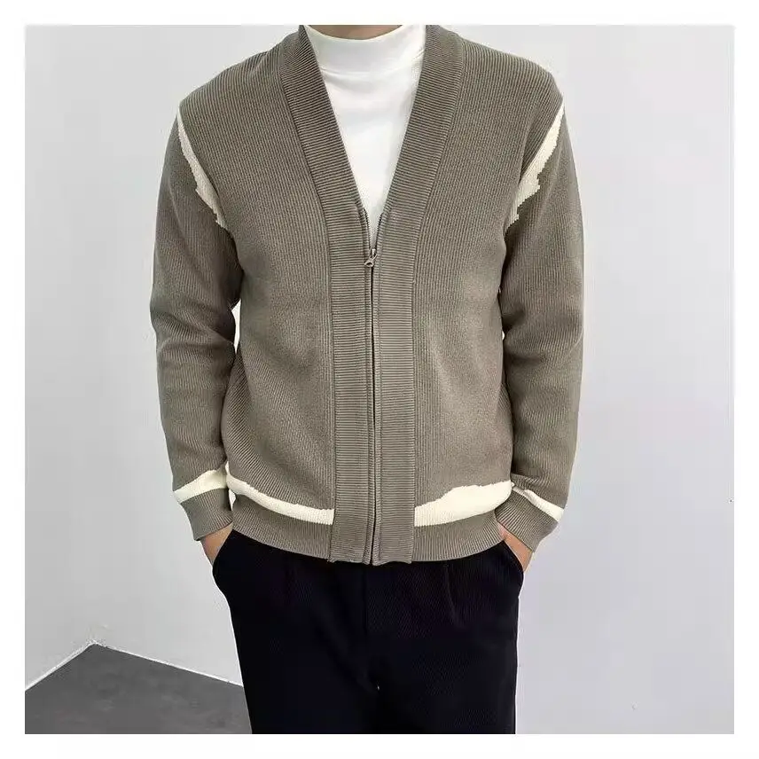 Men's V-Neck Zipper Knitted Cardigan Casual Style Pure Color Business Leisure Sweater Jacket Autumn Winter Fashion Outerwear
Men's V-Neck Zipper Knitted Cardigan Casual Style Pure Color Business Leisure Sweater Jacket Autumn Winter Fashion Outerwear