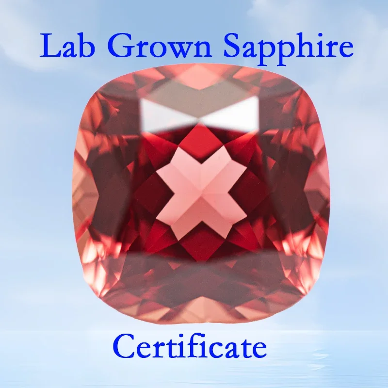 Lab Grown Sapphire Sunset Red Color Square Cushion Shape Charms Beads DIY for Fashion Jewelry Making Selectable AGL Certificate
Lab Grown Sapphire Sunset Red Color Square Cushion Shape Charms Beads DIY for Fashion Jewelry Making Selectable AGL Certificate