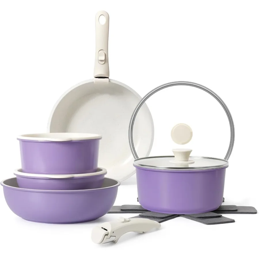 Набор кастрюль и сковородок, 15 шт., антипригарные наборы посуды со съемной ручкой для компактного хранения на кухне, съемные ручки для легкого C
Набор кастрюль и сковородок, 15 шт., антипригарные наборы посуды со съемной ручкой для компактного хранения на кухне, съемные ручки для легкого C