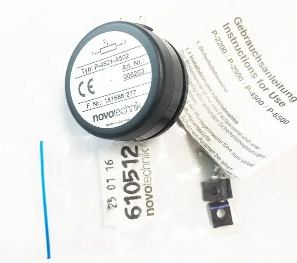 Оригинальный потенциометр Novotechnik 006202 P-4501-A202,Novotechnik P4501-A102/A202/A502, поворотный датчик Novotechnik серии P4500
Оригинальный потенциометр Novotechnik 006202 P-4501-A202,Novotechnik P4501-A102/A202/A502, поворотный датчик Novotechnik серии P4500