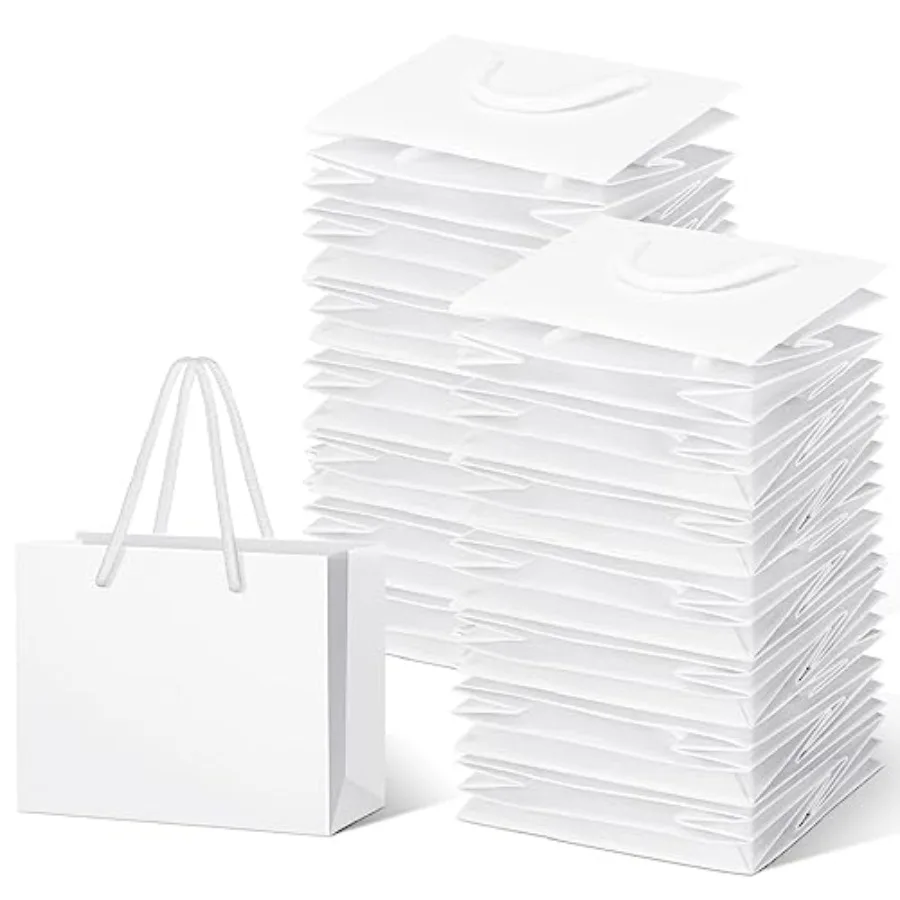100 Pcs Thicken Mini Gift Bags with Handles, 3.9 x 4.7 x 2.4 Inch Small Paper Goodie Shopping Bags for Small Business Party Wed
100 Pcs Thicken Mini Gift Bags with Handles, 3.9 x 4.7 x 2.4 Inch Small Paper Goodie Shopping Bags for Small Business Party Wed