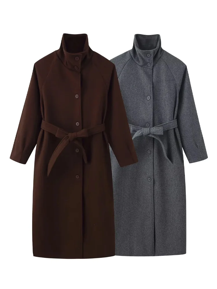 HH Women's Elegant Stand Collar Single Breasted Belt Decoration Long Coat Female New Fashion Casual Solid Street Jackets Mujer
HH Women's Elegant Stand Collar Single Breasted Belt Decoration Long Coat Female New Fashion Casual Solid Street Jackets Mujer