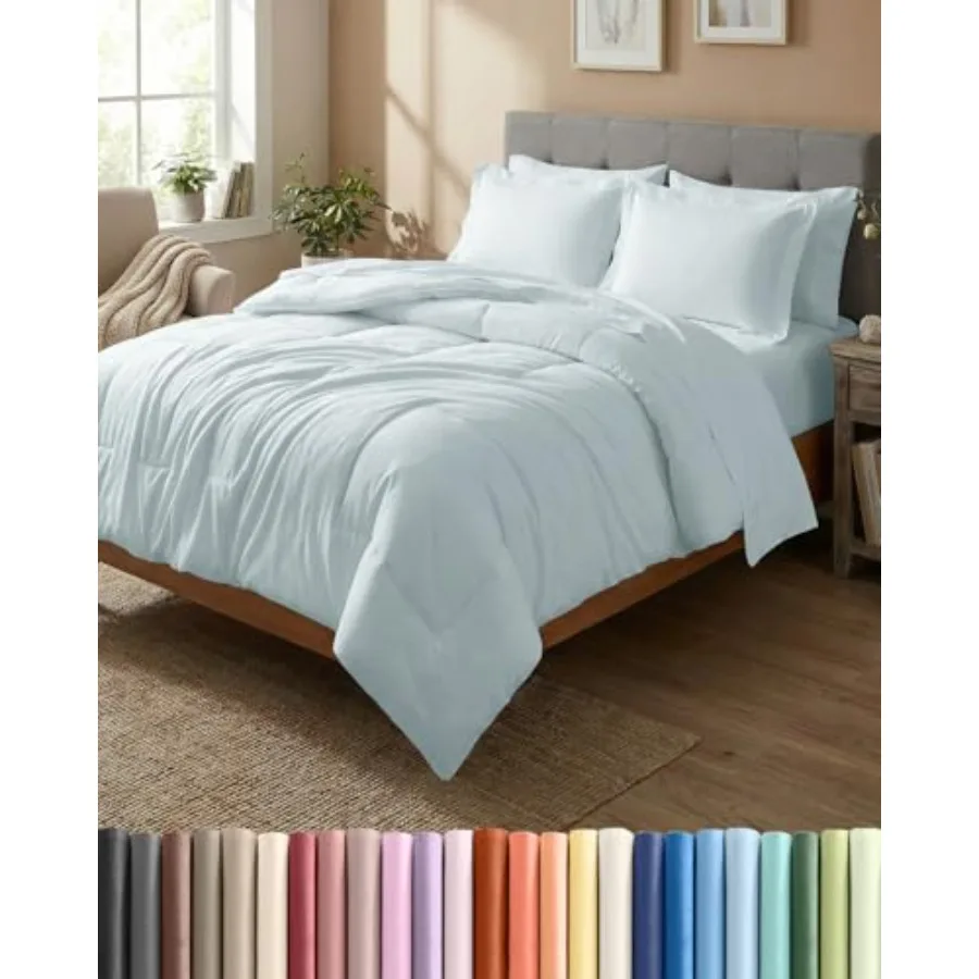 Comforter Set Ice Blue - Bed in a Bag Size 7 Pieces - Down Alternative Duvet Insert - Lightweight Comforter Bedding Set with Fl
Comforter Set Ice Blue - Bed in a Bag Size 7 Pieces - Down Alternative Duvet Insert - Lightweight Comforter Bedding Set with Fl