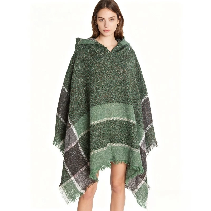 Autumn Winter Polyester Women Hooded Cape New Fishbone Pattern Pullover Shawl European American Fashion Cloak
Autumn Winter Polyester Women Hooded Cape New Fishbone Pattern Pullover Shawl European American Fashion Cloak