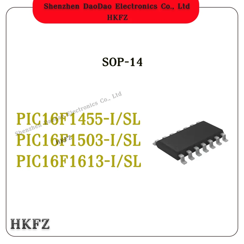 Quality Brand New PIC16F1455-I/SL PIC16F1503-I/SL PIC16F1613-I/SL PIC16F1455 PIC16F1503 PIC16F1613 IC MCU Chip SOP-14
Quality Brand New PIC16F1455-I/SL PIC16F1503-I/SL PIC16F1613-I/SL PIC16F1455 PIC16F1503 PIC16F1613 IC MCU Chip SOP-14