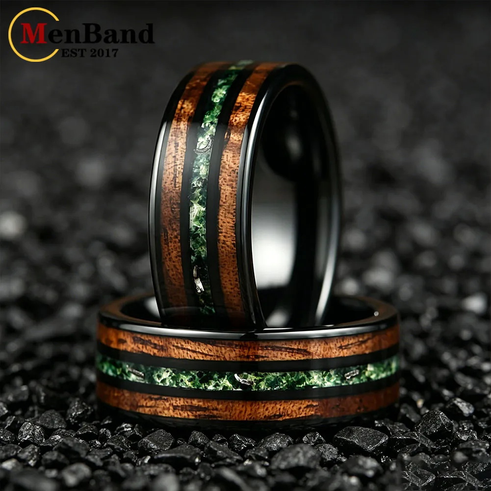 Dropshipping New Moss Agate & Whiskey Barrel Wood Silver Tungsten Wedding Ring 8mm Promise Bands Personalized Ring Comfort Fit
Dropshipping New Moss Agate & Whiskey Barrel Wood Silver Tungsten Wedding Ring 8mm Promise Bands Personalized Ring Comfort Fit