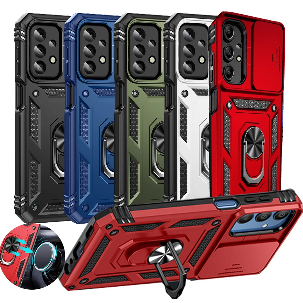 Heavy Duty Slide Camera Cover Dual Layer Stand Case Cover For Samsung A23 A52 A53 A33 A13 A32 A51 Hard Back Soft TPU Phone Capa
Heavy Duty Slide Camera Cover Dual Layer Stand Case Cover For Samsung A23 A52 A53 A33 A13 A32 A51 Hard Back Soft TPU Phone Capa