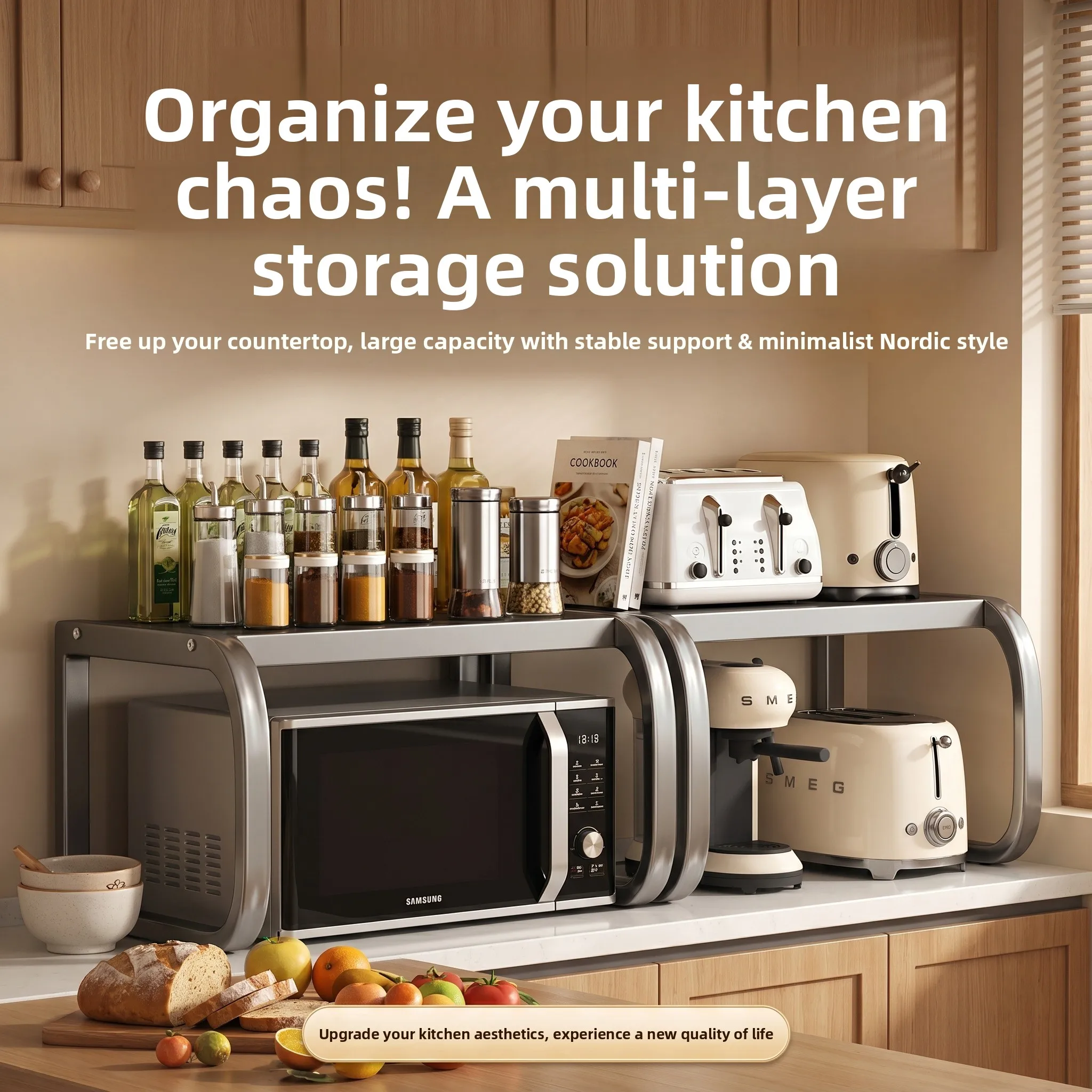 Thickened New Type Microwave Oven Rack Multi-Functional Storage Shelf Family Kitchen Countertop Oven Rack Multi-Layer Storage
Thickened New Type Microwave Oven Rack Multi-Functional Storage Shelf Family Kitchen Countertop Oven Rack Multi-Layer Storage