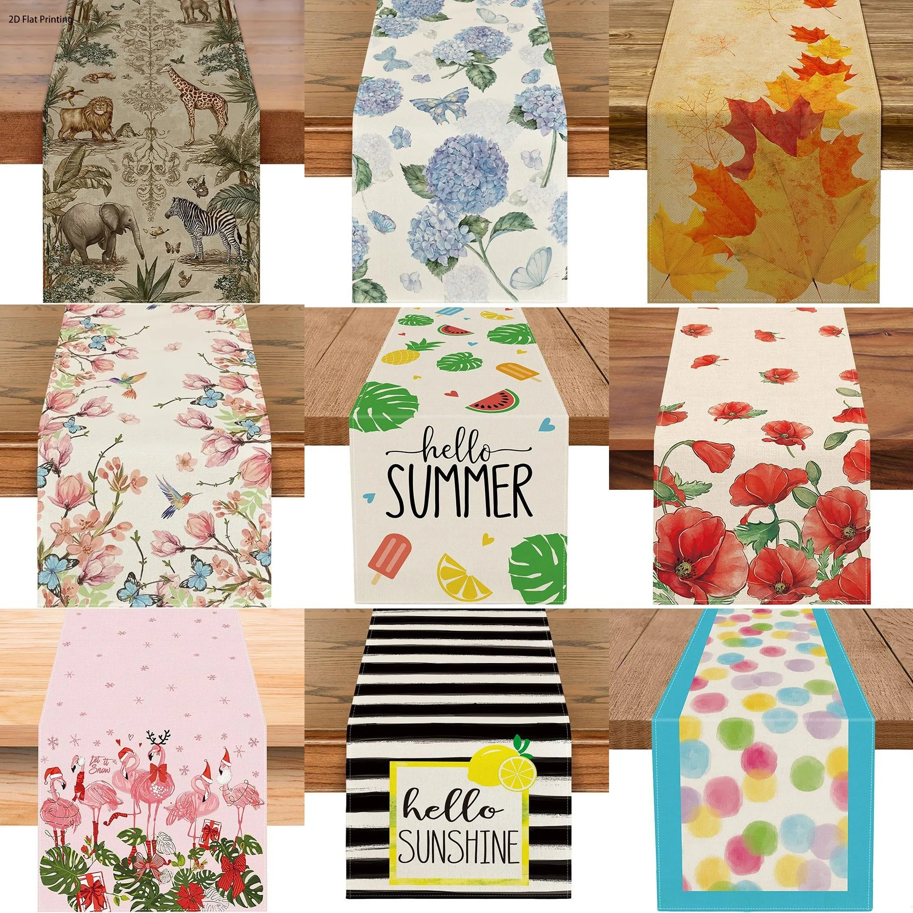 Safari Animal Floral Summer Table Runner Vintage Autumn Leaves Table Cover for Kitchen Dining Room Wedding Party Home Decor
Safari Animal Floral Summer Table Runner Vintage Autumn Leaves Table Cover for Kitchen Dining Room Wedding Party Home Decor