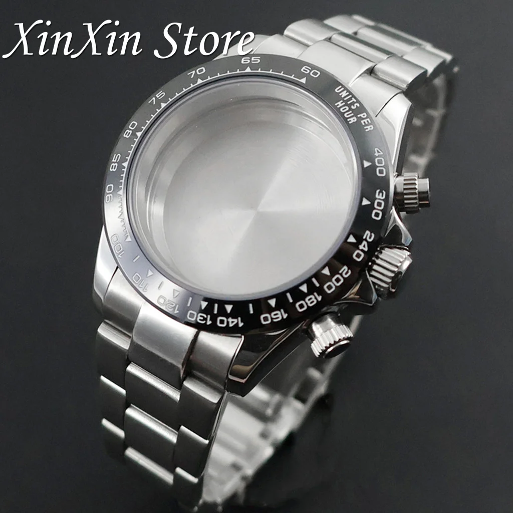 VK63 40mm Top Watch Case Sapphire Crystal Watch Accessories 904L Stainless Steel Waterproof For VK63A Movement With Bracelet
VK63 40mm Top Watch Case Sapphire Crystal Watch Accessories 904L Stainless Steel Waterproof For VK63A Movement With Bracelet