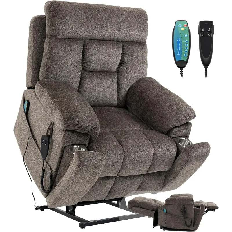 Large Power Lift Chair Lay Flat Recliner Dual Motor Recliner Chair with Massage Heat for Adults,Up to 400 LBS Recliners
Large Power Lift Chair Lay Flat Recliner Dual Motor Recliner Chair with Massage Heat for Adults,Up to 400 LBS Recliners