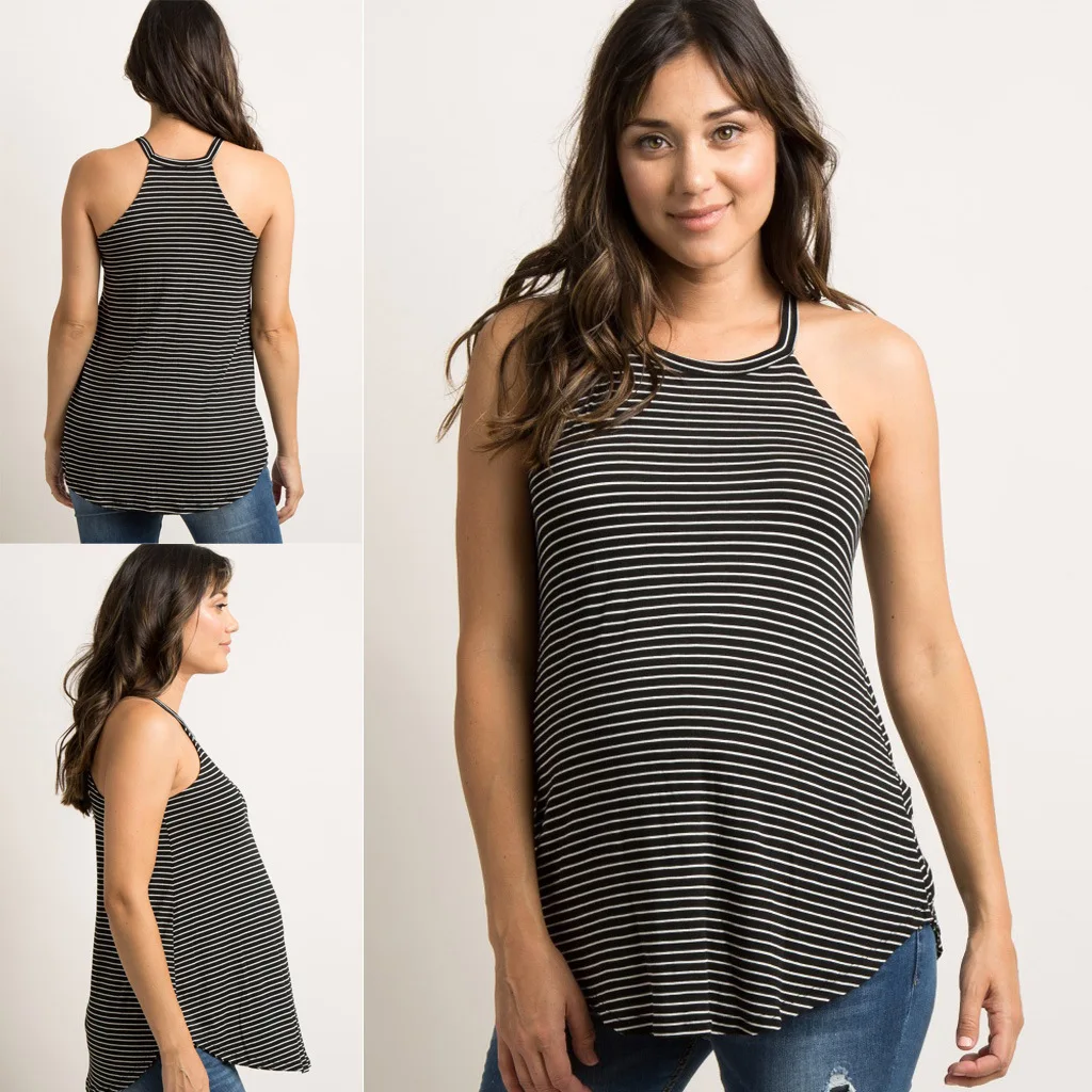 Hot Summer Loose Striped Sling Vest for Pregnant Women Comfortable Maternity Wear Casual Loose Fit Vest for Expectant Mothers
Hot Summer Loose Striped Sling Vest for Pregnant Women Comfortable Maternity Wear Casual Loose Fit Vest for Expectant Mothers